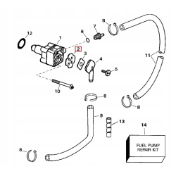 USZCZELKA POMPY PALIWA EVINRUDE JOHNSON 338876